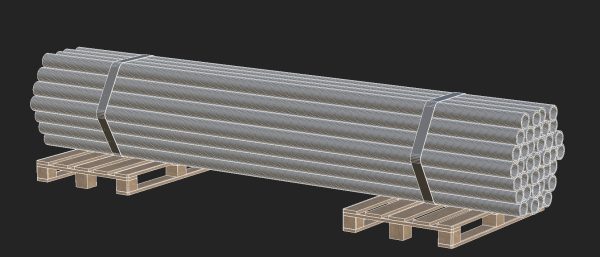 Steel Bars On Pallet
