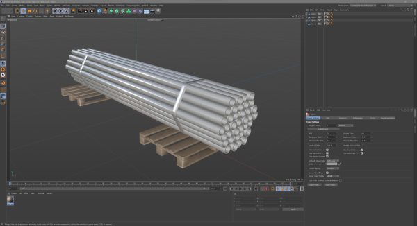 Steel Bars On Pallet