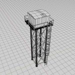 Steel Corrugated Sheet Water Tank - Authentic Industrial Detail