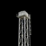 Steel Corrugated Sheet Water Tank - Authentic Industrial Detail