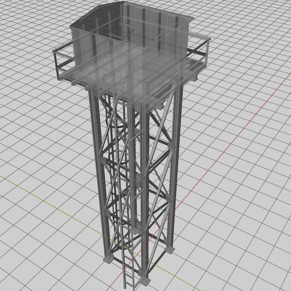 Steel Corrugated Sheet Water Tank - Authentic Industrial Detail