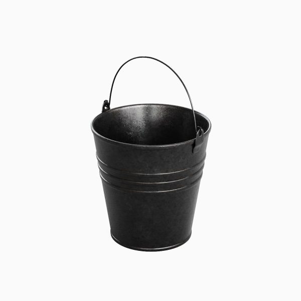 Steel Dark Stained Steel Bucket