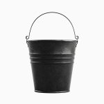 Steel Dark Stained Steel Bucket