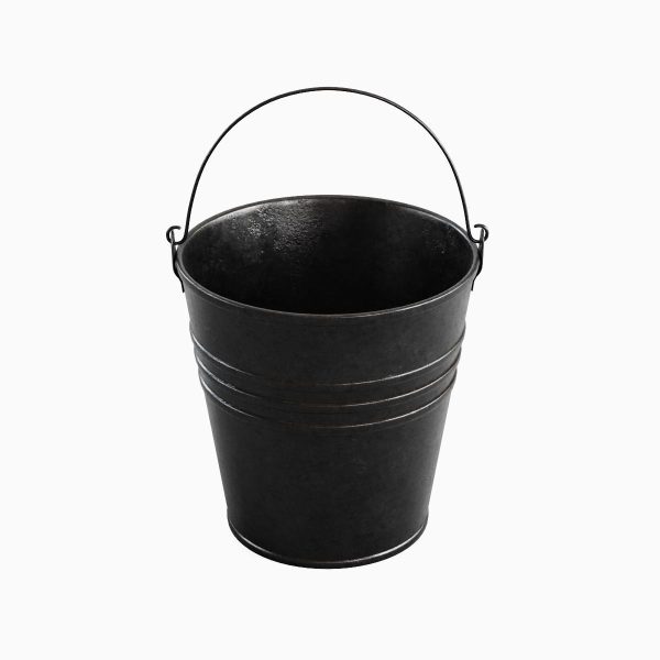 Steel Dark Stained Steel Bucket