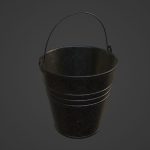 Steel Dark Stained Steel Bucket