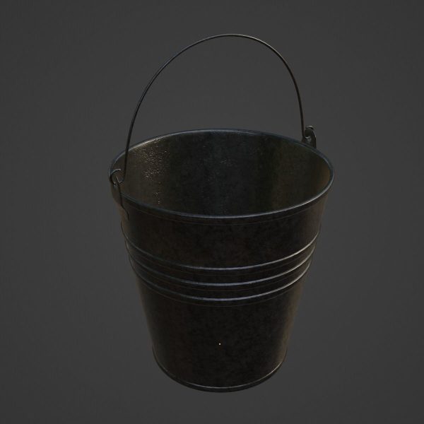 Steel Dark Stained Steel Bucket