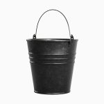 Steel Dark Stained Steel Bucket