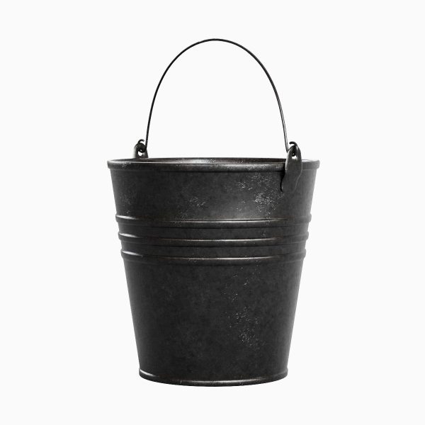 Steel Dark Stained Steel Bucket