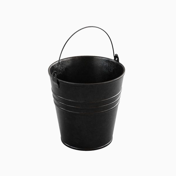 Steel Dark Stained Steel Bucket