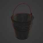 Steel Dark Stained Steel Bucket