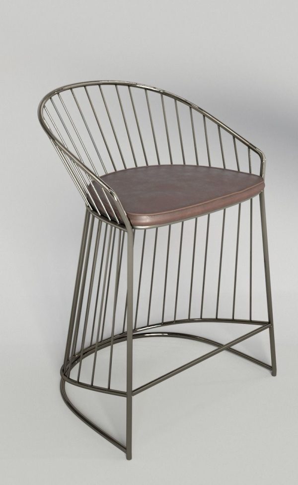 Steel leather chair