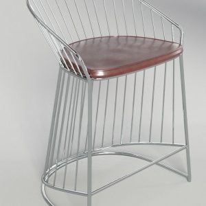 Steel leather chair