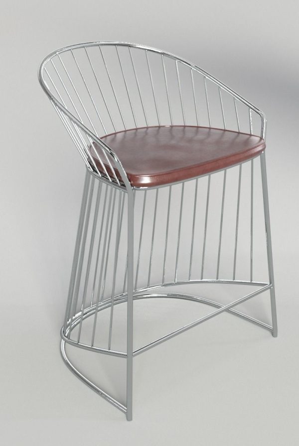 Steel leather chair