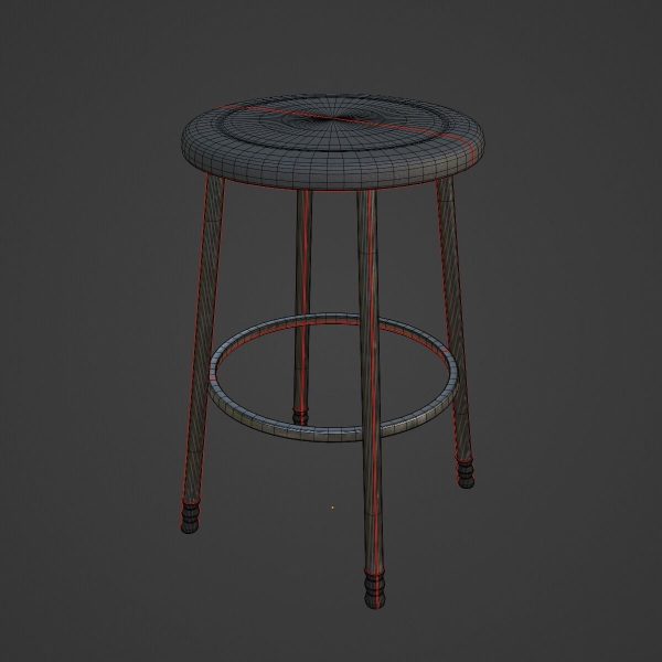 Steel Stool D 01