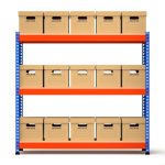 Storage Boxes with Metal Rack