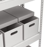 Storage Boxes with Metal Rack