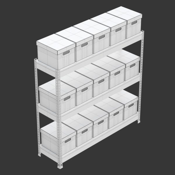 Storage Boxes with Metal Rack