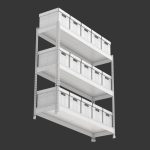Storage Boxes with Metal Rack