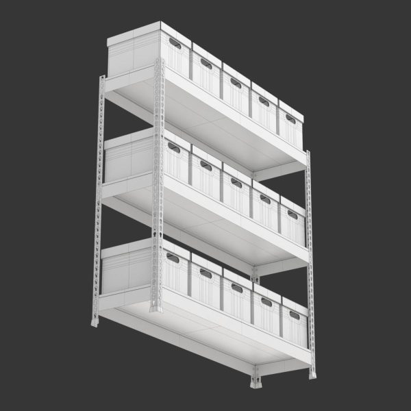Storage Boxes with Metal Rack
