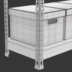 Storage Boxes with Metal Rack