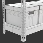 Storage Boxes with Metal Rack
