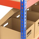 Storage Boxes with Metal Rack