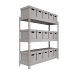 Storage Boxes with Metal Rack
