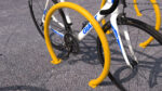 Street Bicycle Parking Yellow