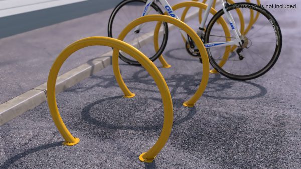 Street Bicycle Parking Yellow
