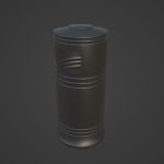 Street Trash Bin 01