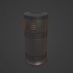 Street Trash Bin 01