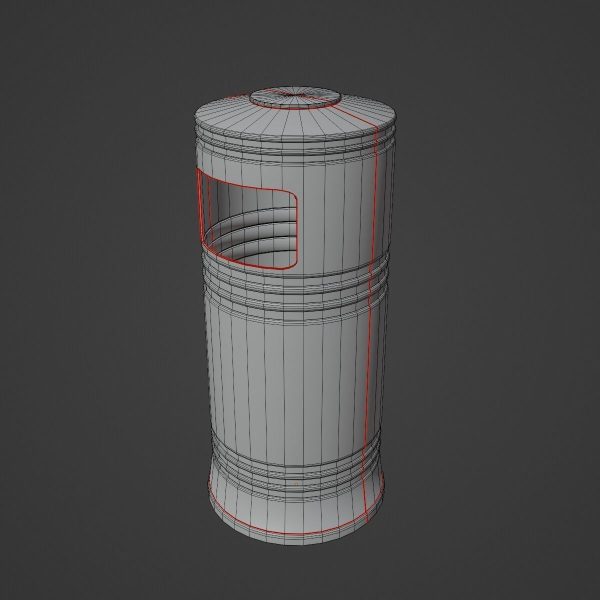 Street Trash Bin 02