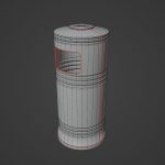 Street Trash Bin 03