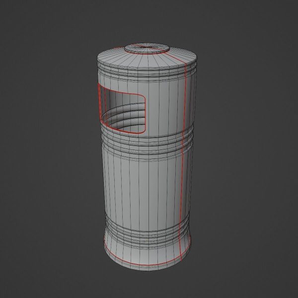 Street Trash Bin 03