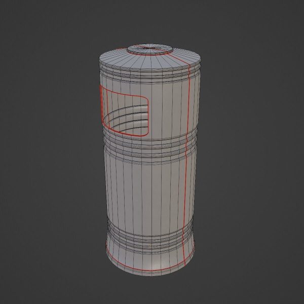 Street Trash Bin 03