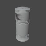 Street Trash Bin 03