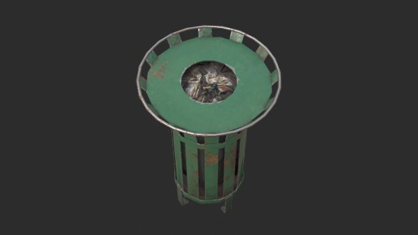 Street Trash Bin
