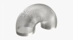 Stretched metal spring toy