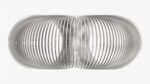 Stretched metal spring toy