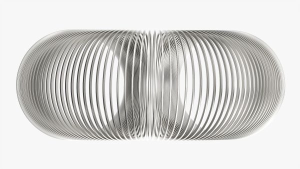 Stretched metal spring toy