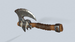 Stylized orc barbarian battle axe