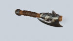 Stylized orc barbarian battle axe