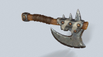 Stylized orc barbarian battle axe