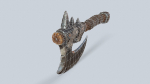 Stylized orc barbarian battle axe