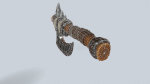 Stylized orc barbarian battle axe