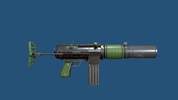 Stylized Silenced Submachine Gun