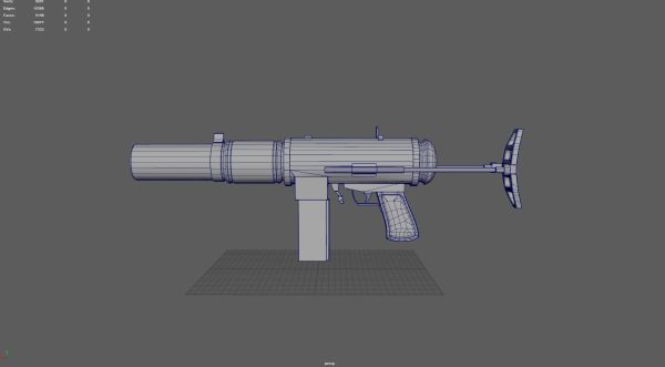 Stylized Silenced Submachine Gun