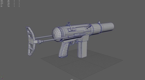 Stylized Silenced Submachine Gun