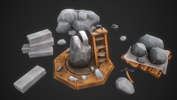 Stylized Stone and Iron Resource Pack