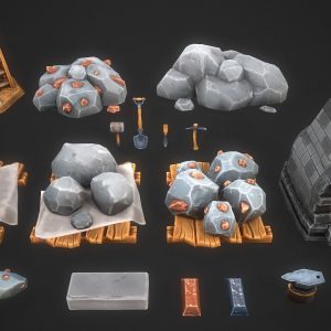 Stylized Stone and Iron Resource Pack